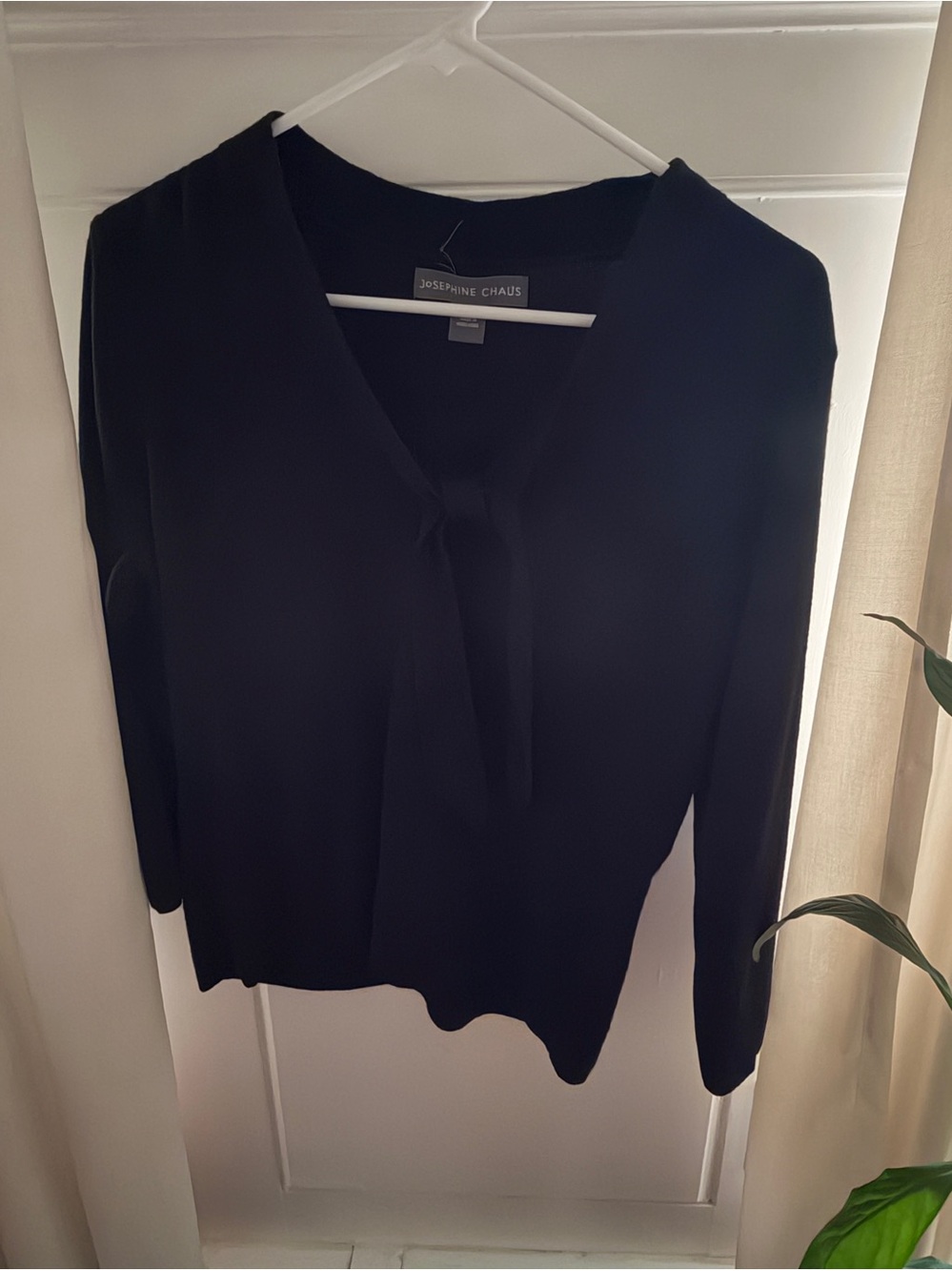 Josephine Chaus Black 3/4 Sleeve Shirt Size M